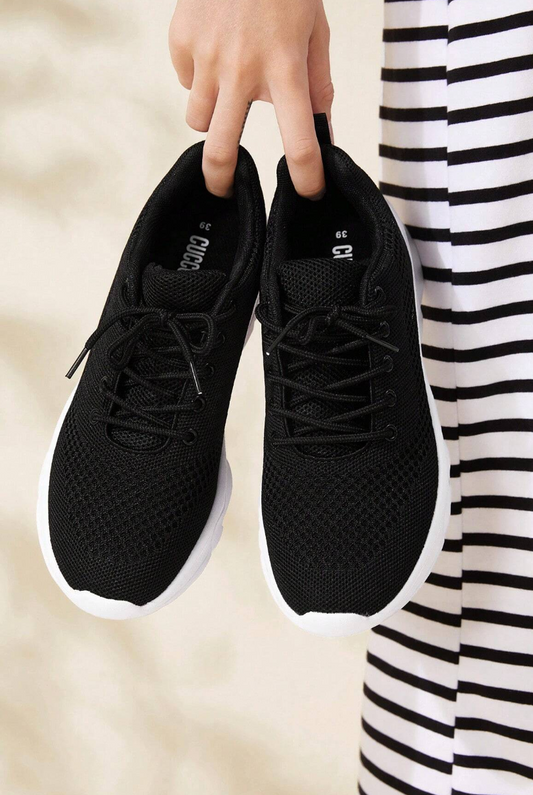 CUCCOO BASICS Women Shoes Fashion Comfortable Light Running Outdoor Black Sneaker For Summer Vacation Shoes Summer Sports Shoes Casual Shoes Back To School Shoes College