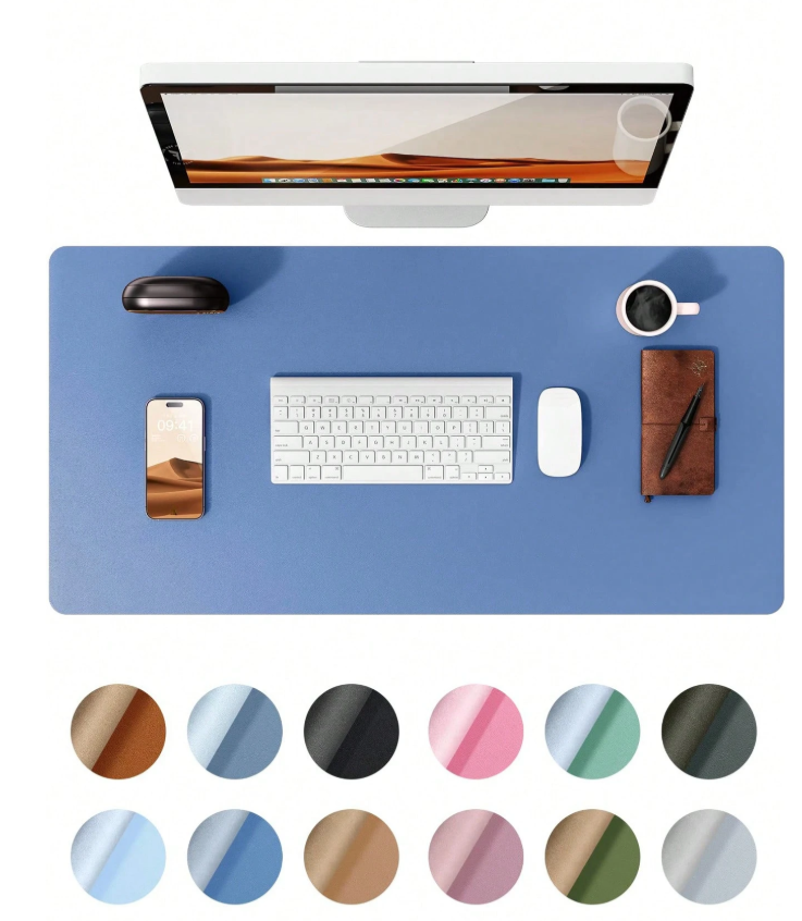 Office Desk Pad, Office Mat, Large Mouse Pad, Non-Slip PU Blotting Paper, Laptop Mat, Waterproof Writing Pad for Office and Home Back to School