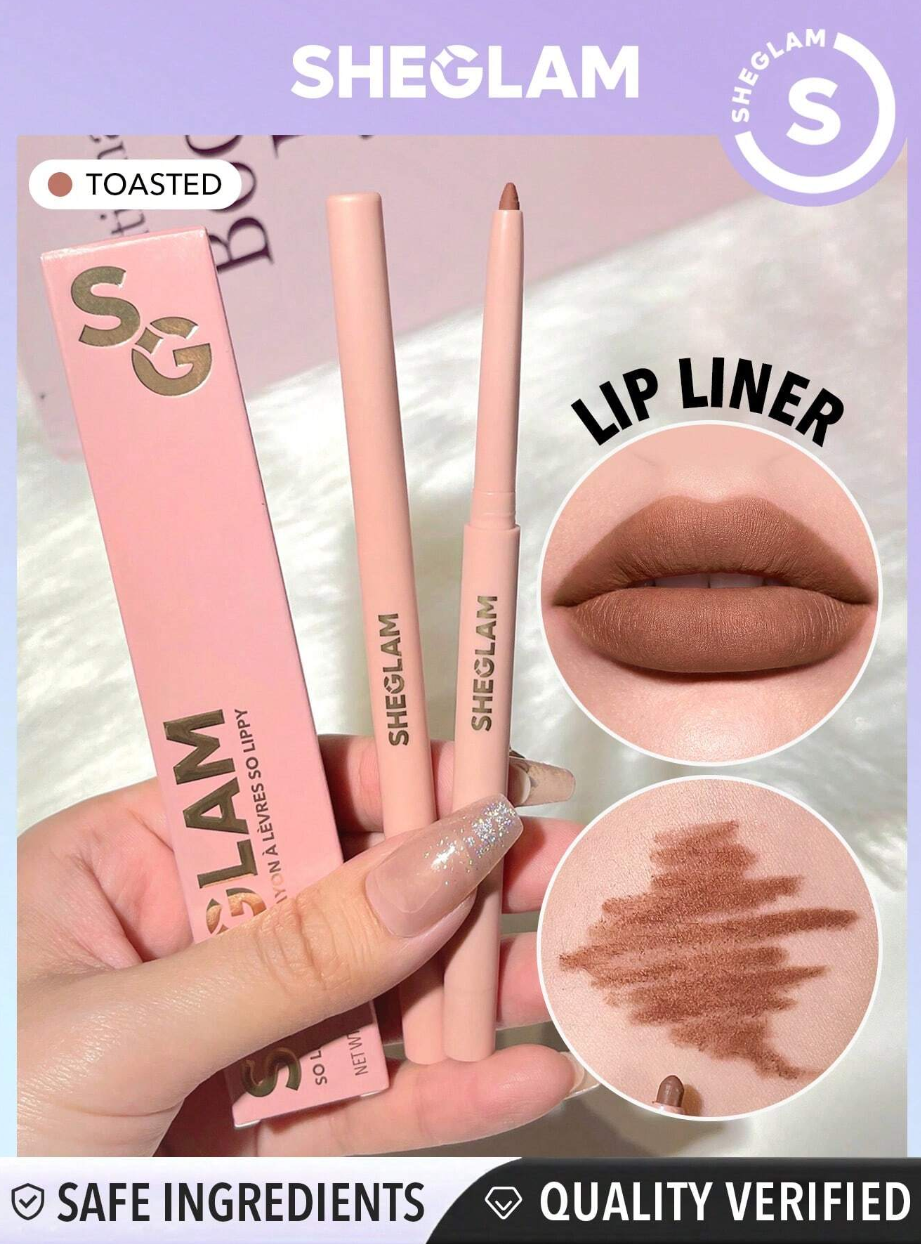 SHEGLAM So Lippy Lip Liner-Toasted Valentine'S Day Decor Love Gift Winter Y2K Makeup Party Beach Travel Holiday Camping Outdoors Present Rose Fashion Girl New Year Cosmetic