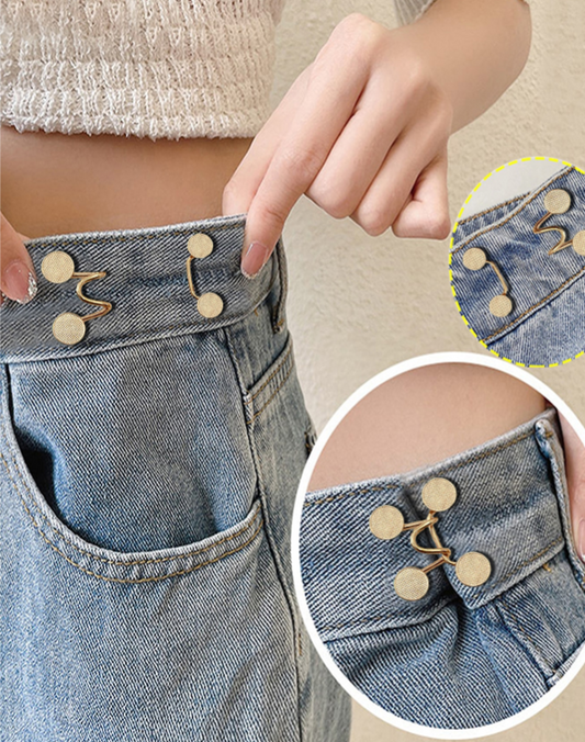1 Piece Women's Waist Slim Brooch Set, Studless Alloy Daisy Trousers Jeans Adjustable Waist Brooch, Card-Free Clothing Accessories