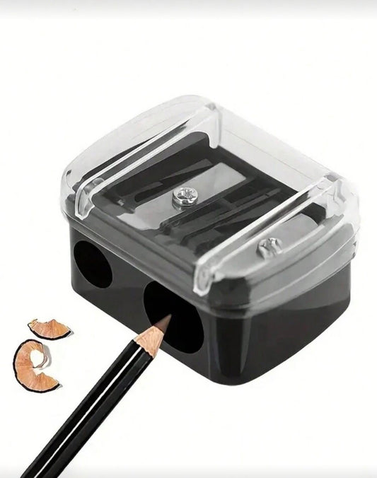 1pc Dual Hole Pencil Sharpener For Eyeliner, Eyebrow Pencil And Cosmetic Pencils, Mini Portable Multifunctional Pencil Sharpener,Makeup,Cheap,Room Decor,Vanity,Travel,Bedroom,Makeup Accessories,Cheap,Stocking Stuffers,Makeup,Makeup Tools,Cheap Stuff,Gifts