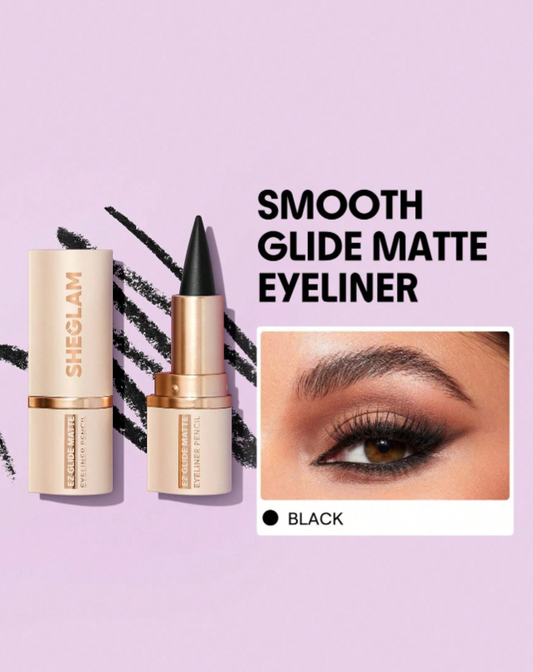 SHEGLAM Ez Glide Matte Eyeliner Pencil, Highly Pigmented Black Smoky Eyes Matte Eyeliner Pen,