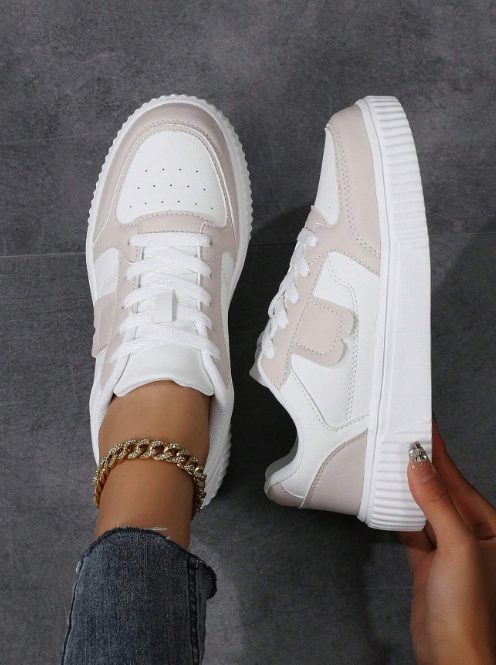 Women's casual shoes, women's sneakers, trendy white shoes, women's street shoes, lightweight skate shoes, women's low-top shoes