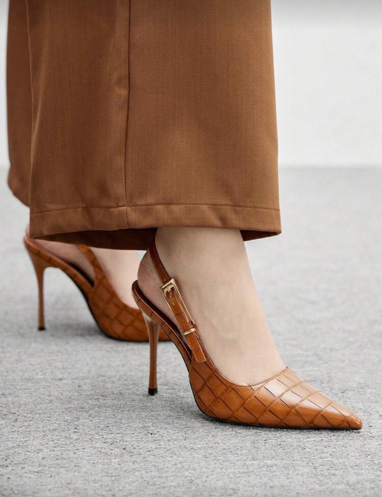 CUCCOO BIZCHIC Women's Fashionable Elegant Pointed Toe Backless High Heels For Christmas Valentine's Day Spring Shoes