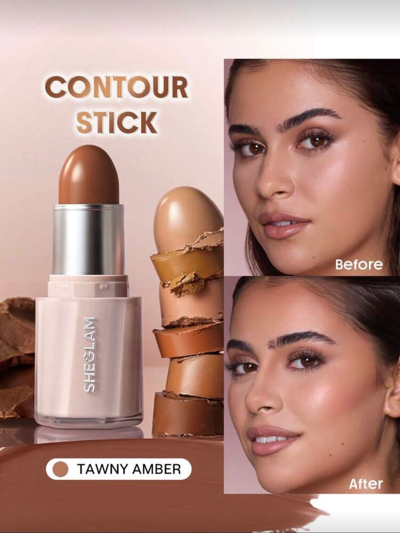 SHEGLAM Buttery Buff Contour & Bronzer Stick-Tawny Amber