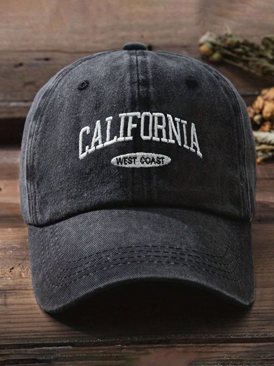 1 Piece Unisex Vintage Letter Embroidery Wide Brim Baseball Cap Suitable for Casual Daily Street Wear