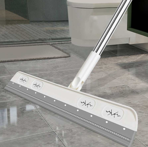 Magic broom, silicone rubber broom for bathroom floor, bathroom window cleaner, dustless scraper, for sweeping and cleaning the floor