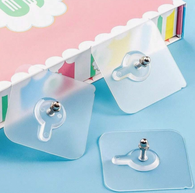 10 pieces of damage-free wall clips, strong adhesive hook for picture frames, bathrooms, kitchens, bedrooms, decoration and organization without the need for drilling, removable and reusable, heavy-duty (also available in 20, 30, and 50 pieces)