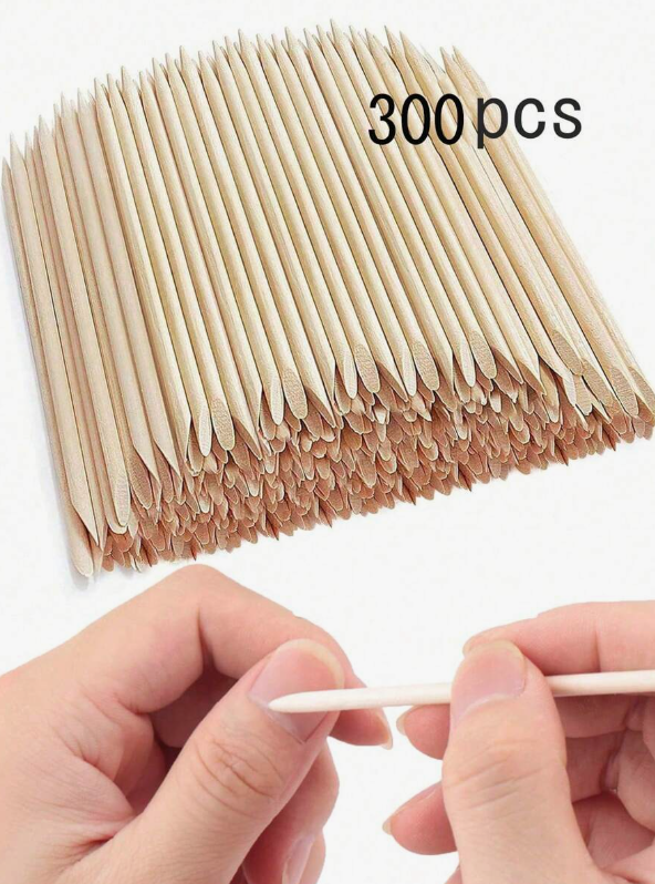 500/300/200/100/50/20 Pieces 114mm/4.49" Orange Wood Sticks for Pushing Back Cuticles and Cleaning Nails, Suitable for Nail Salons and Nail Art Crafts, Nail Supplies, Nail Tools, Nail Art Tools, Back to School, Nails, Nail Tools for Artificial Nails