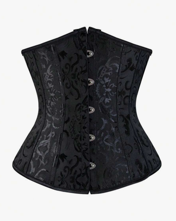 1 Piece Elegant Steampunk Jacquard Pattern Corset Belt with Hook and Eye Closure for Clothing Decoration, Waist Trainer for Halloween