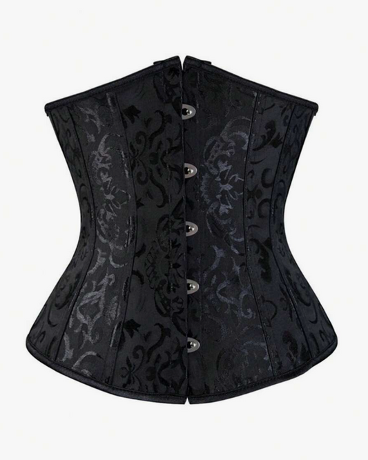 1 Piece Elegant Steampunk Jacquard Pattern Corset Belt with Hook and Eye Closure for Clothing Decoration, Waist Trainer for Halloween