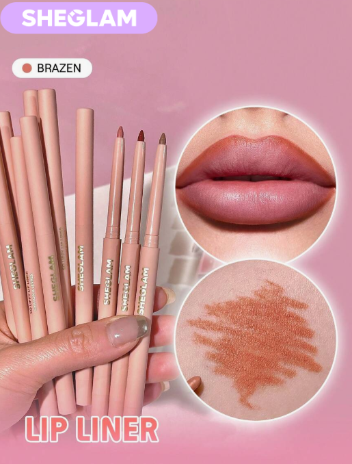 SHEGLAM So Lippy Lip Liner Pencil: High Pigmentation Creamy Matte Lip Liner Pencil,