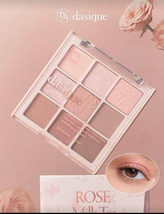 Dasique 9-Color Eyeshadow Palette, High Pigmentation, Long-Lasting, Suitable For Graduates, Birthdays, Beginner-Friendly, Smooth Application, Vegan Formula, No Animal Testing, Essential For Holidays, Rose Girl Charm Colors, Christmas Gift For Her, Fashion
