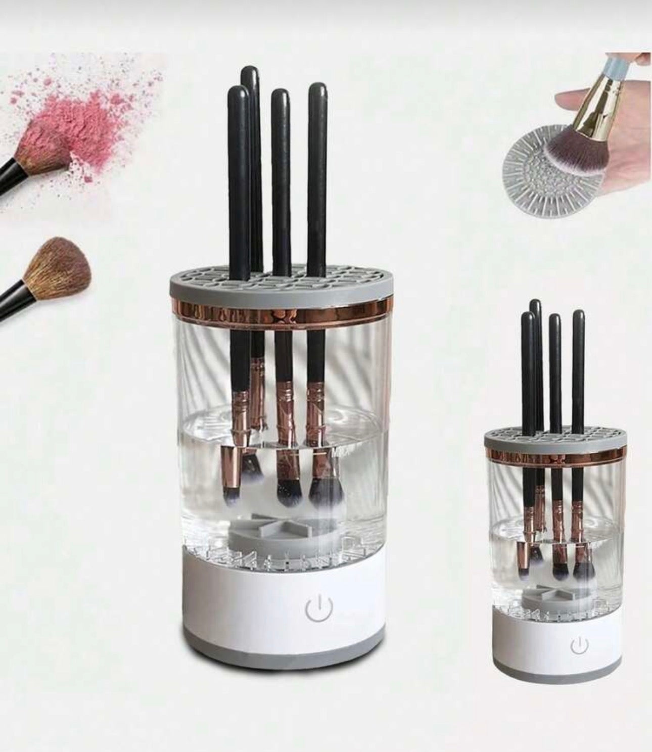 1 Pc Electric Makeup Brush Cleaner, 3-In-1 USB Powered Automatic Makeup Brush Cleaning And Drying Rack, Efficient Electric Makeup Brush Cleaner, Auto Makeup Brush Cleaner, Can Clean 3-4 Makeup Brushes At Once, 10500 RPM Speed Ensures Thorough Cleaning, In