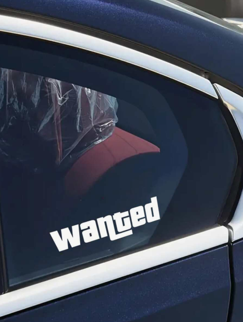 1 piece Car sticker with letter print