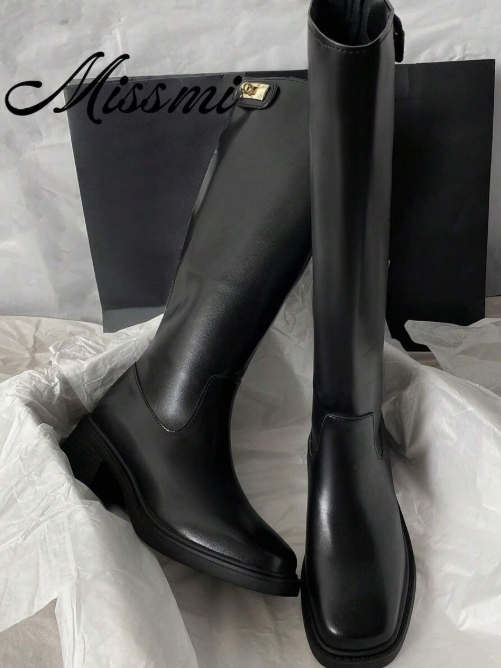 Mid-heel riding boots for autumn/winter, knee-high boots for women