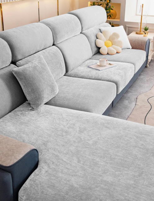 1 Piece Plain Elastic Sofa Seat Cover