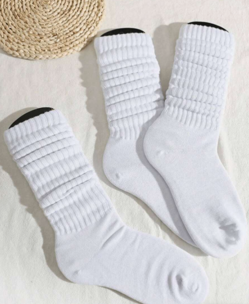 3 pairs of men's casual and versatile solid white ankle socks (no cardboard)