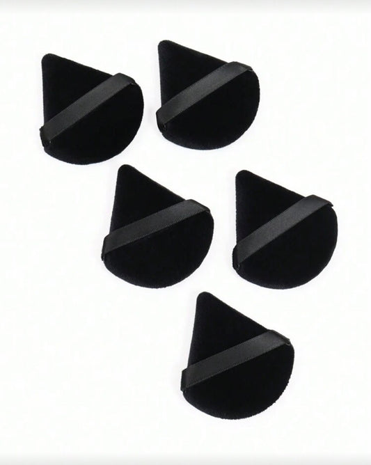 Triangle-Shaped Velvet Powder Puff 5pcs,Made Of Super-Soft Velvet, Designed For Contouring, Eye, And Corner, Suitable For All Skin Types.,Makeup,Cheap,Room Decor,Vanity,Travel,Bedroom,Makeup Accessories,Puff,Makeup Blender,Powder Puff,Make