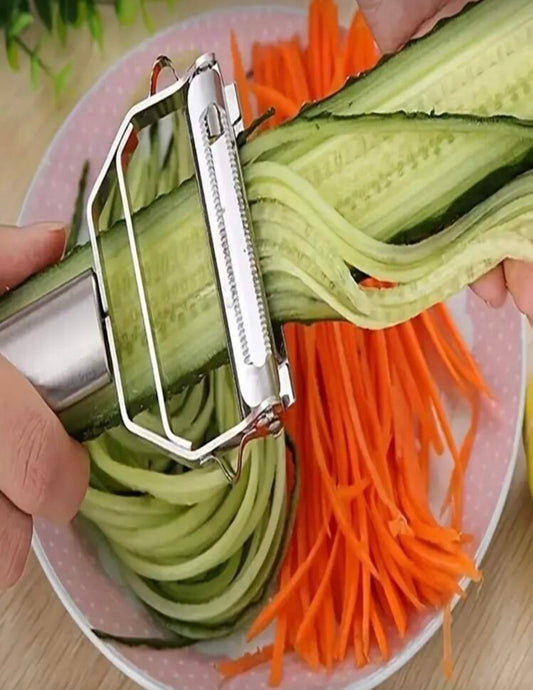 1pc Three in one, Fruit Peeler, Stainless Steel Vegetable Peeler, Potato Peeler, Vegetable Graters, Fruit Grater, Multifunctional Vegetable Cutter, Fruit Slicer, Potato Slicers, Melon Planer, Fruit Skin Scraper, Kitchen Tools
