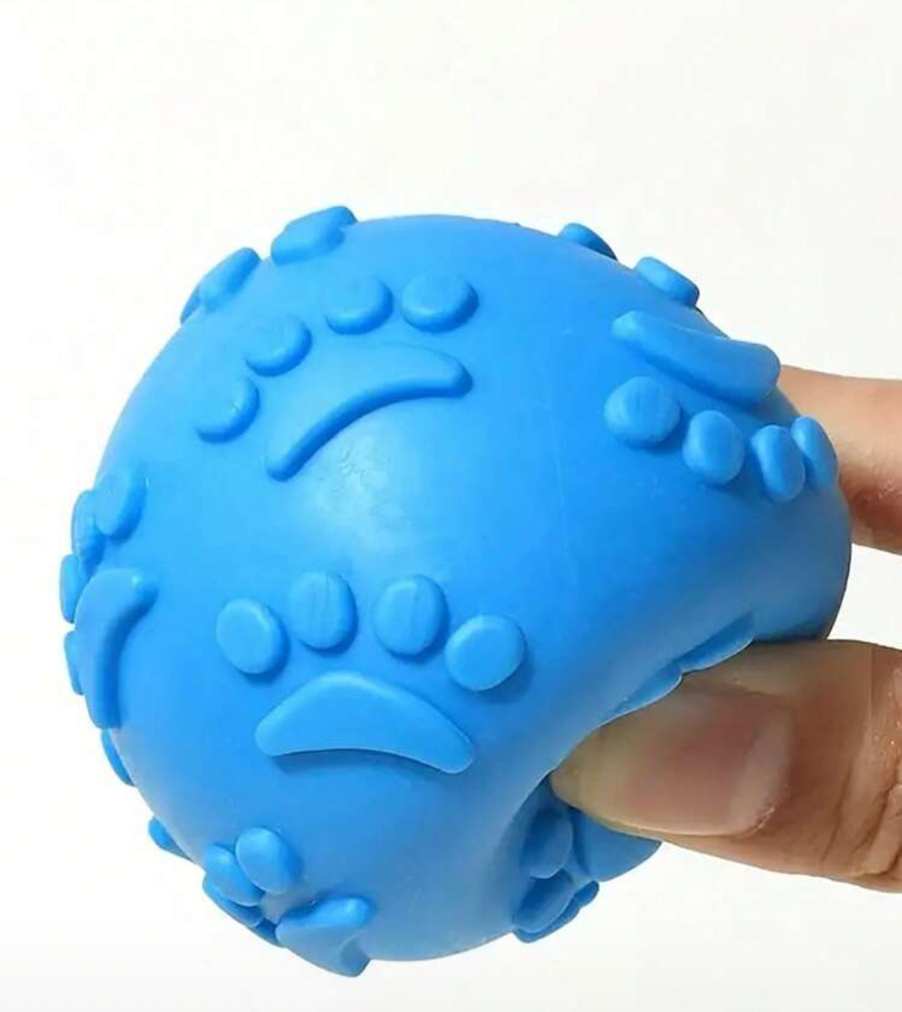 1pc/2pcs/3pcs Pet Paw Print Latex Ball Chew Toy With Sound, Dog Toys & Supplies