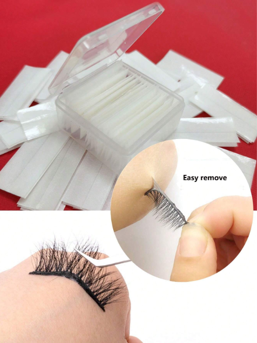 50 Pieces Glue-Free False Eyelashes Self-Adhesive, No Need Glue, Waterproof,