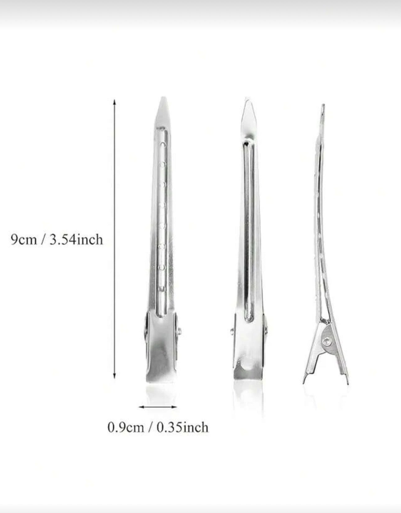 10pcs Women's Fashionable And Simple Y2K Style 3.54in Alloy Silver Hair Clip For Daily Salon Styling, Using Hair Clip Hair Accessories