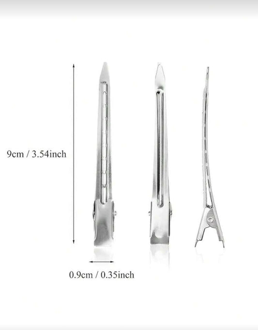 10pcs Women's Fashionable And Simple Y2K Style 3.54in Alloy Silver Hair Clip For Daily Salon Styling, Using Hair Clip Hair Accessories