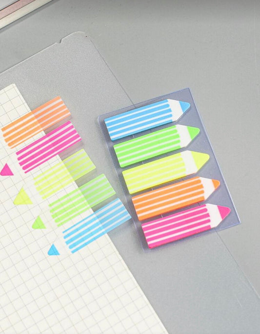 1pc Pencil Shaped Index Sticky Note Back To School School Supplies