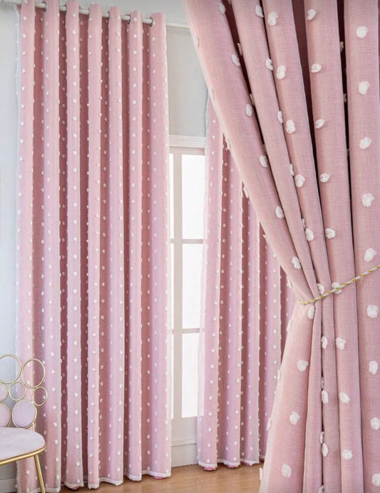 1pc Double-Layer Blackout Curtain With Grommet, Beige, Pink, Grey, Double-Layer Thermal Insulated, Top Grommet For Easy Hanging - Ideal For Living Room, Bedroom, Office Holiday Decor, Suitable For All Seasons