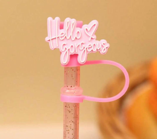 1pc Straw Tips Cover, Reusable Straw Toppers, Kawaii Heart Shaped Silicone Straw Sleeve Caps, Decorative Straw Caps, Friends Gathering, Dustproof Straw Covers, Party Supplies, Thanksgiving Christmas Halloween Gifts