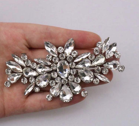 1pc Hot Melt Glue Rhinestone Patch, Diy Clothing Decoration Embroidery Patch