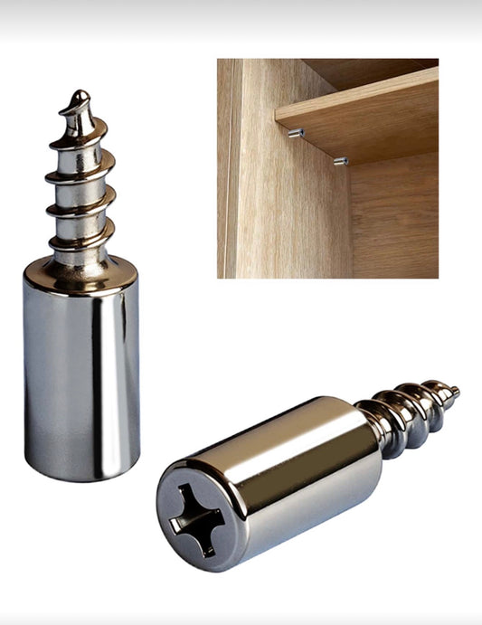 10pcs Shelf Support Pins With Screws - Multipurpose Shelf Brackets, Suitable For Cabinets, Bookcases, Wardrobes And Furniture - Easy Installation, Secure Fixation
