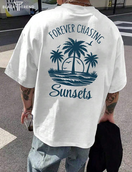 Men's New Casual Personalized Holiday Coast Pattern Print Short Sleeve T-Shirt,Paired With Casual Pants, Suitable For Travel/Vacation/Outdoor Camping/Sports