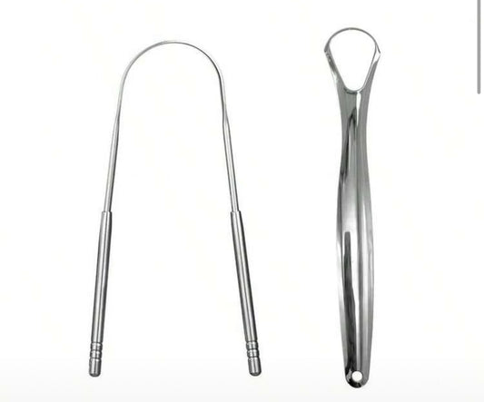 2pcs Stainless Steel U-Shaped Tongue Scrapers, Oral Care Cleaning Tools, Unisex Bathroom Home Care Products, Bedroom Tongue Scrapers, Hygiene Gifts, Tongue Cleaner, Oral Hygiene, Men's Gift