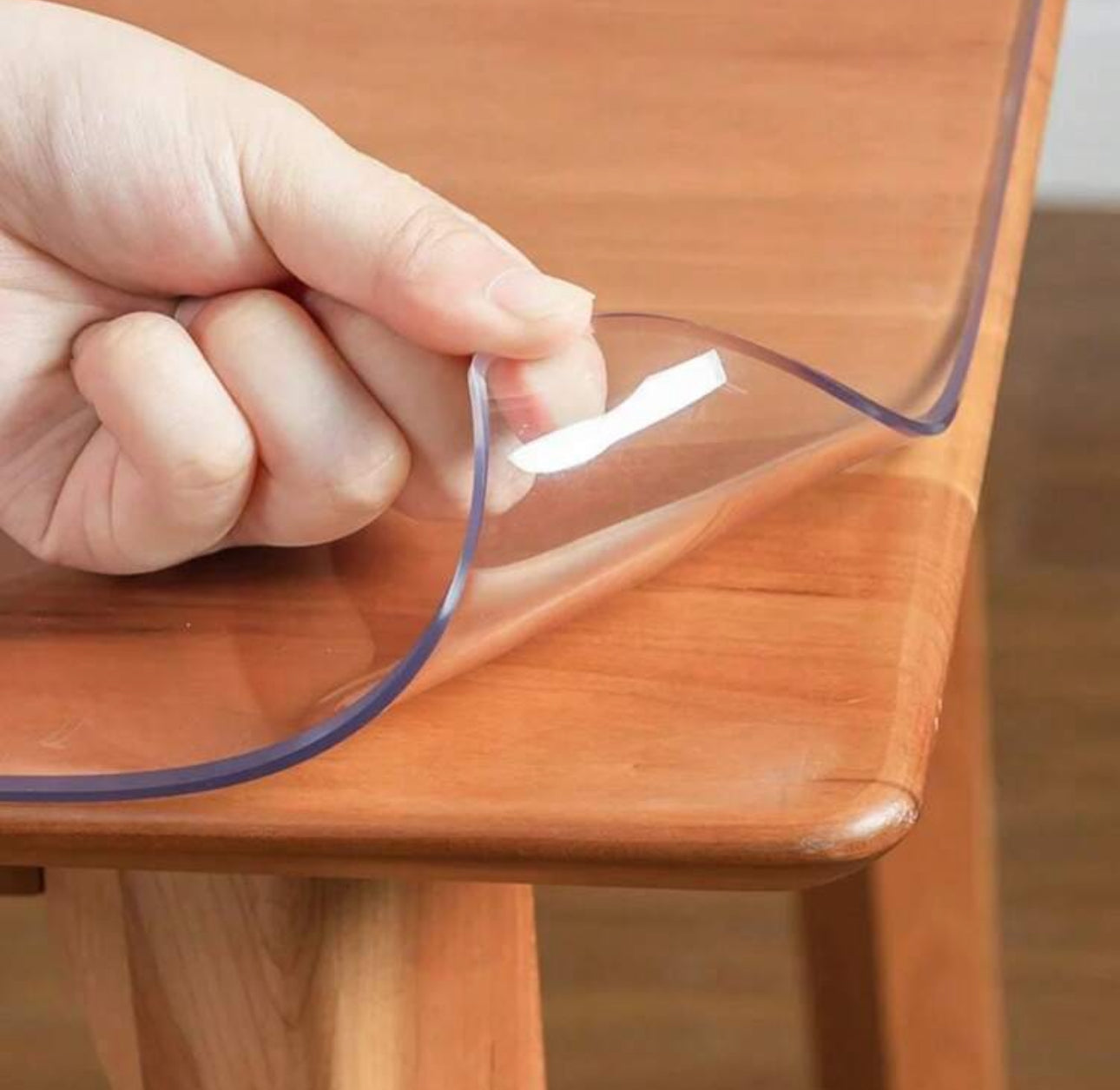 1pc PVC Transparent Table Cover Protector, 1.0mm Thick Heat Resistant Waterproof Anti-Scratch Desk Mat For Home & Hotel Dinning Tables, Coffee Tables