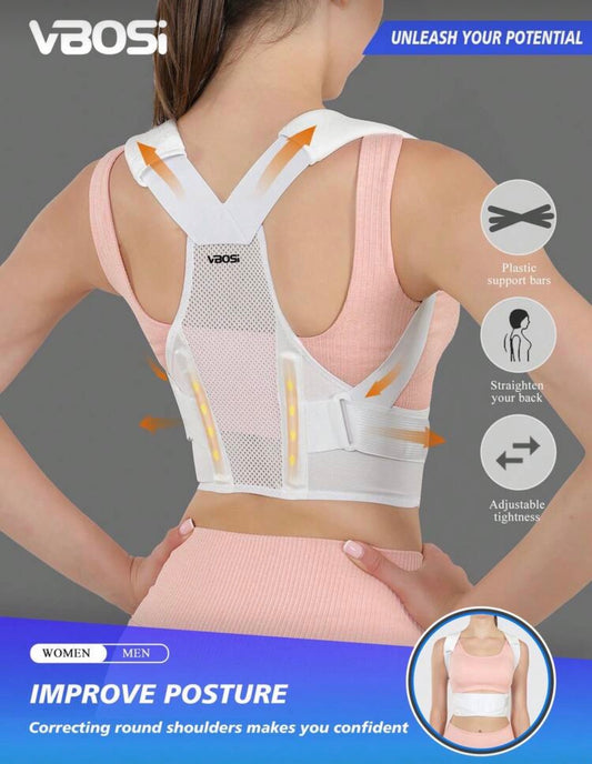 VBOSI (Suggest Sizing Up) Adjustable Back Support Sports Waist Belt, Unisex Posture Corrector Shoulder Brace, Fitness Accessory