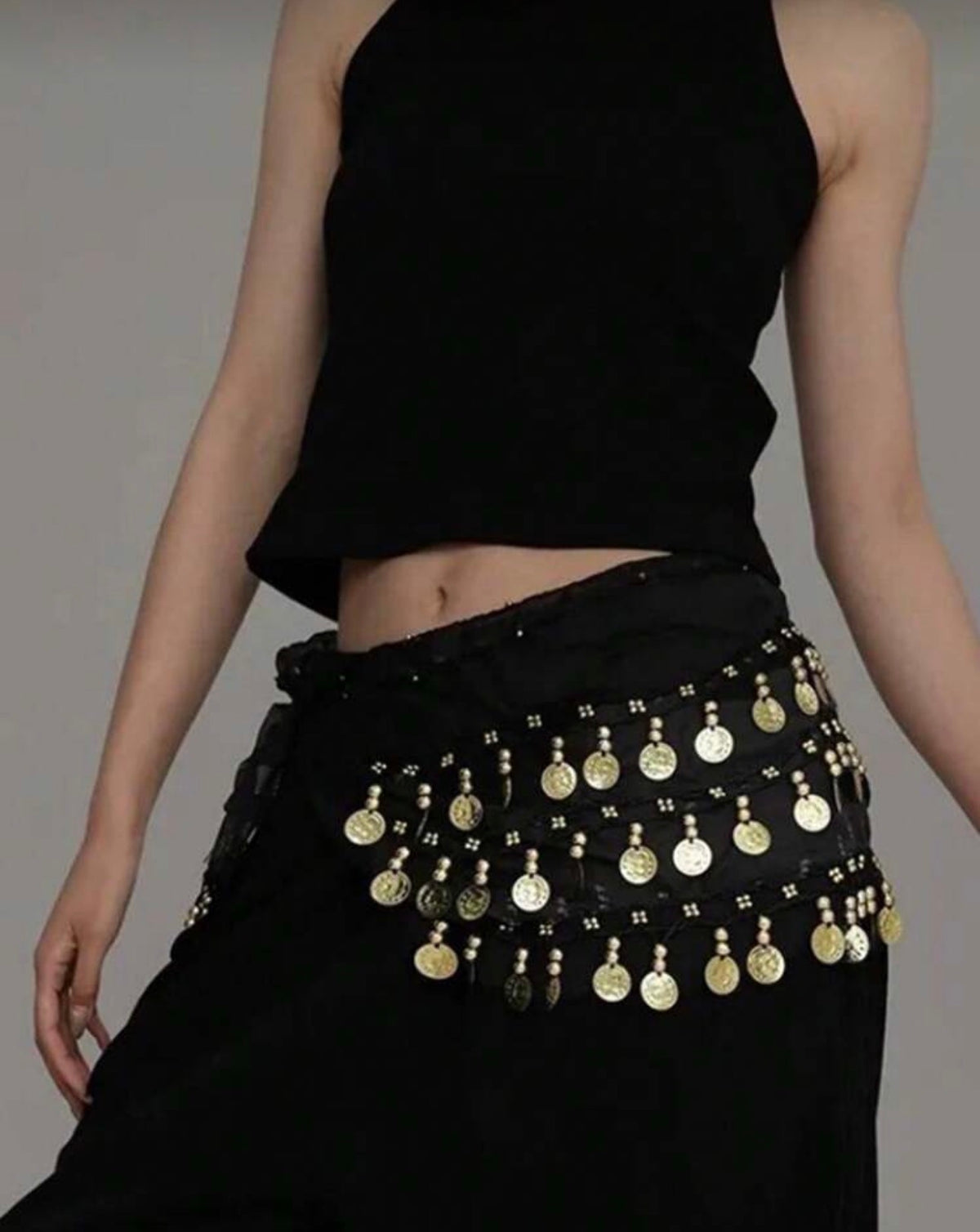 1pc Women's Sequins Fringe Dance Skirts, Belly Dance Fringe Hip Scarf Belts, Women's Glitter Sequins Tassel Skirts, Stage Performance Costume
