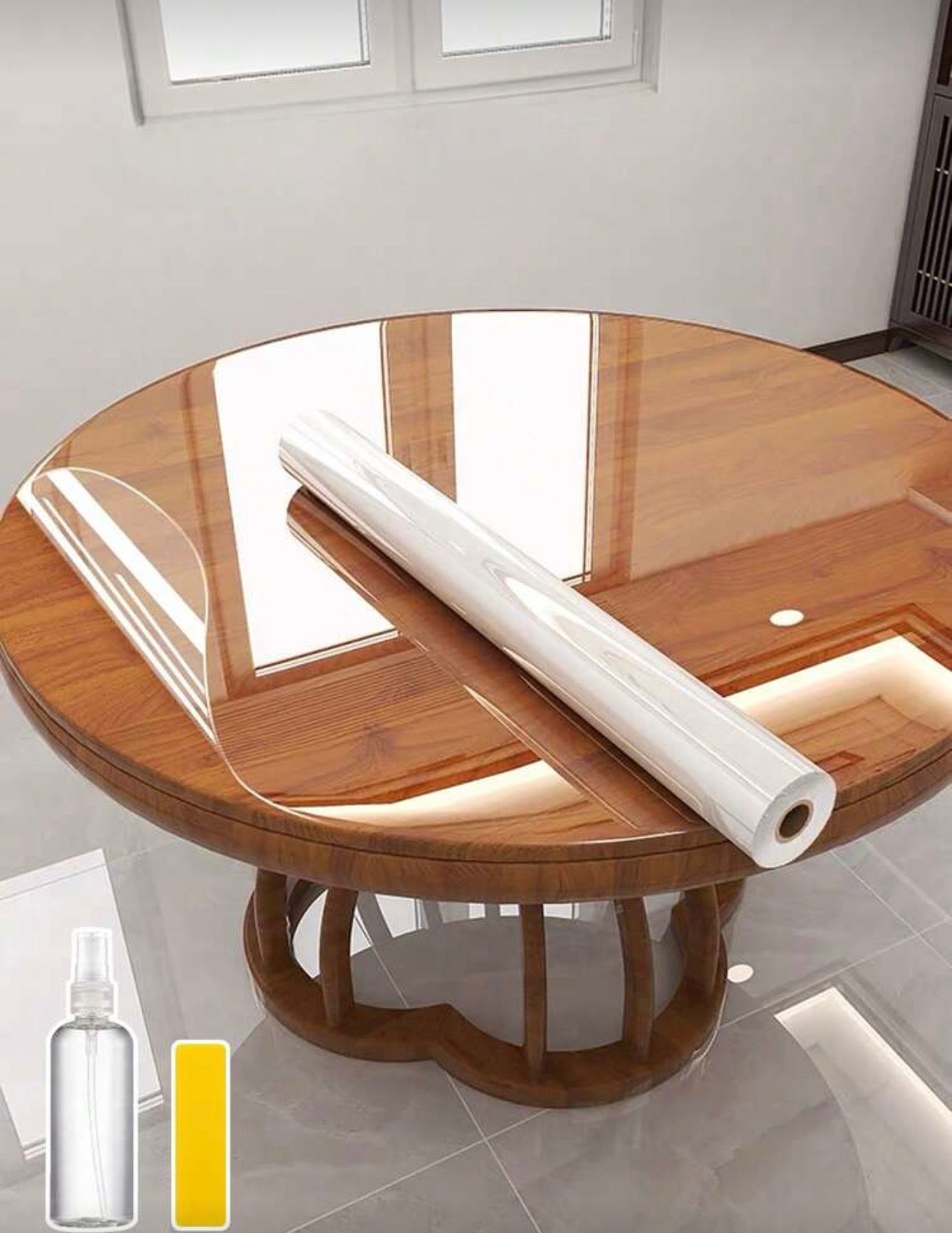 Clear Self-Adhesive Protective Film, Waterproof, Oil-Proof, Scratch-Resistant, Heat-Resistant Vinyl Sticker, Suitable For Kitchen Countertops, Tables, Walls, Coffee Tables, Dining Tables, Furniture And Marble Surfaces