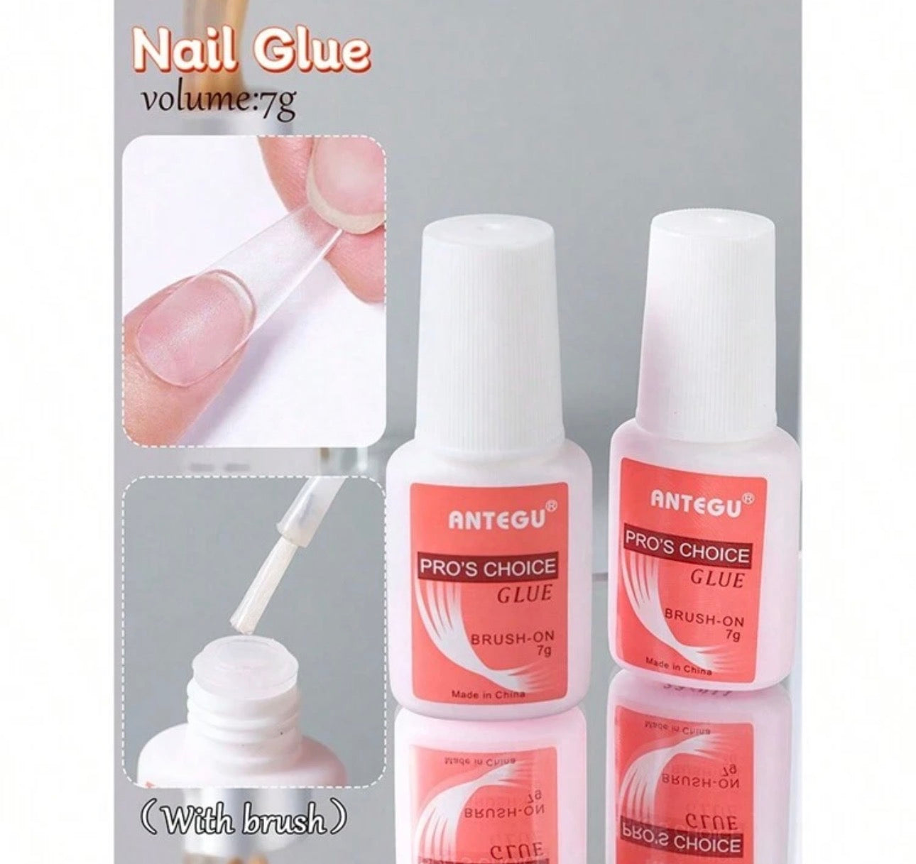 Nail Glue, Professional Choice Of Strong Adhesive Bottle, Universal Artificial Nails, Precise Brushing, Waterproof, Odorless Liquid Formula, For Natural Nails, Suitable For Travel