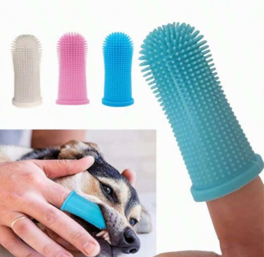 Dog Super Soft Pet Finger Toothbrush Teeth Cleaning Silicone Tooth Brush Tool Dog Cat Cleaning