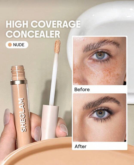 SHEGLAM Like Magic 12Hr Full Coverage Concealer-Nude  Matte Liquid Concealer Long Lasting Brightening Color Corrector Weightless All-Day Long Lasting Hydrating Concealer