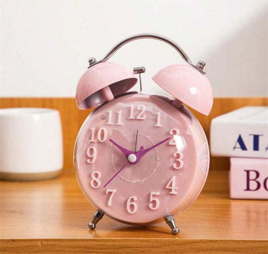 RUISUNG 1pc 4-Inch 3D Spherical Simulated Alarm Clock, Minimalist Design, Large Digital Display, Super Quiet, With Night Light, Metal & ABS Material, Suitable For Bedroom, Living Room, Office And Room Decor, Ideal For Students, Elderly, Heavy Sleepers, Pe