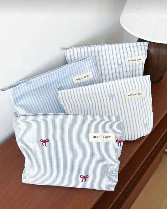 MEYOU FAIRY AGG, Small And Fresh Sized Makeup Bag For Women, Inner Bag, Portable Travel Wash Bag, Hand-Held Bag, Versatile Skincare Storage Bag, Women's Sanitary Napkin Storage Bag, Gift For Mom To Girlfriend, Student Pencil Case