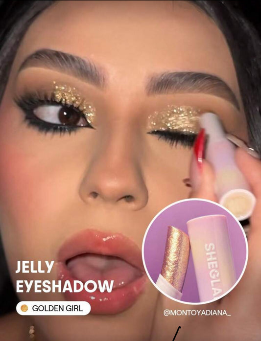 SHEGLAM Crystal Jelly Glaze Stick-Golden Girlmulti-Use Single Eyeshadow Stick Glitter Shimmer Long-Lasting High Pigment