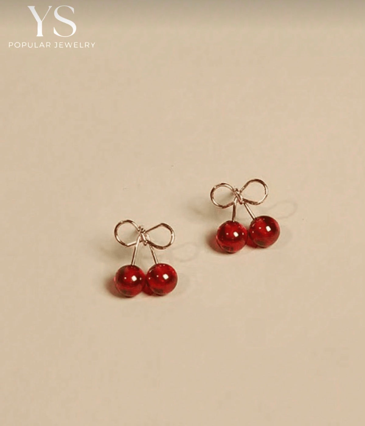 1pair Cherry/Wine Red Cute Fresh Fruit Design Small Stud Earrings For Women, Suitable For Daily, Casual & Business Occasions