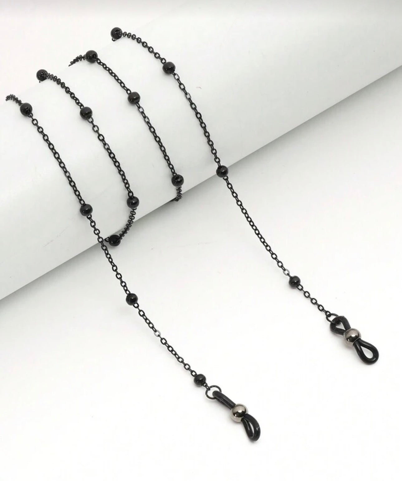 1pc Black Beaded Eyeglass Chain Glasses Accessories For Women