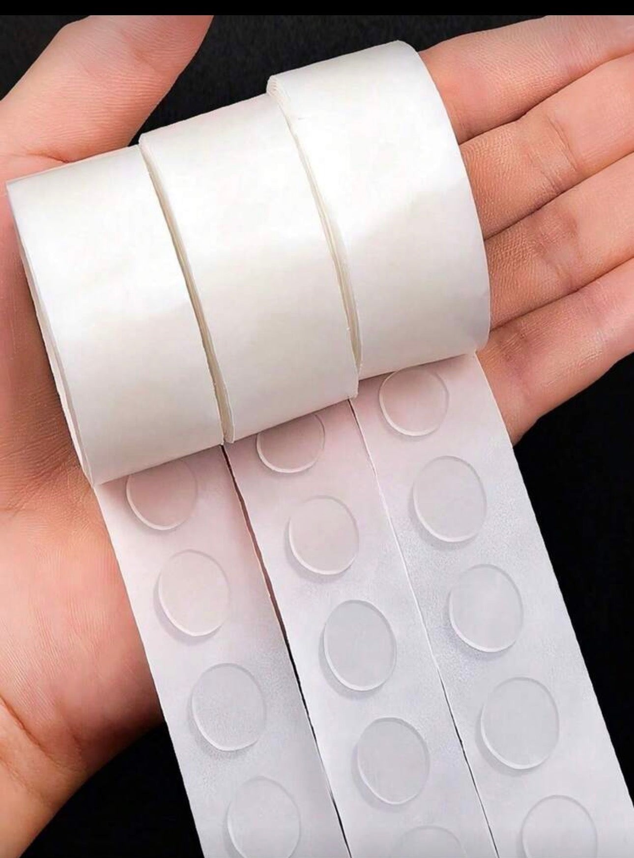500 Pieces Transparent Glue Dot Adhesive Tape, 100 Glue Dots Per Roll, Movable, Double-Sided Glue Dots, 12mm Diameter, Suitable For Scrapbooking, Party, Wedding, Balloon Decoration