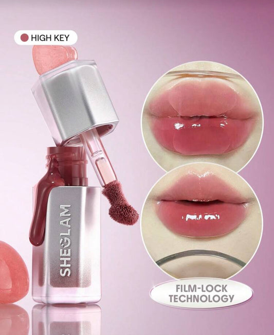 SHEGLAM Glass Lock Air Gloss-High Key Lip Combo