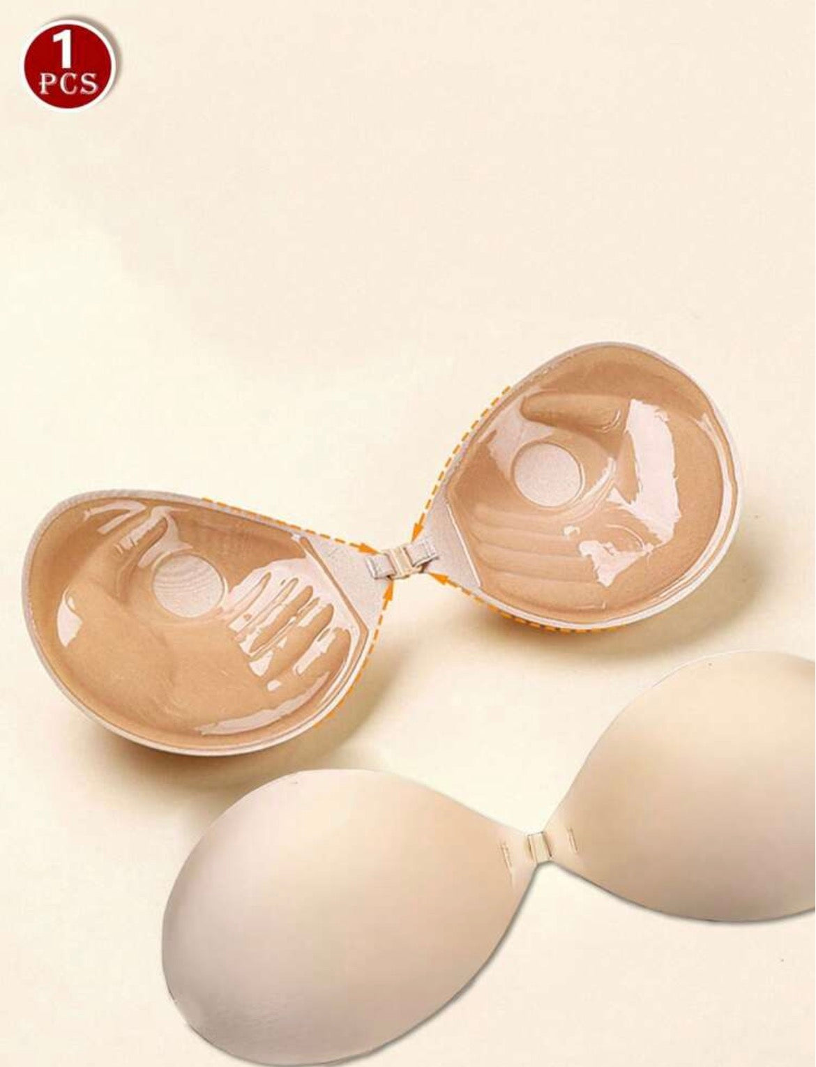 Adhesive Silicone Invisible Strapless Bra Cups Thickened 3cm Enhancing Breast Lift Tape For Small Bust,Plunge Dress Backless Bras, Wedding (b)